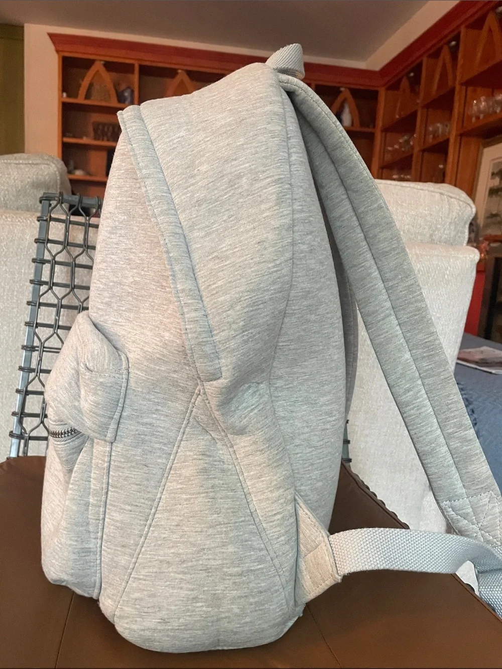 GAP Gray Everyday Backpack - Minimal Design Sweatshirt Material Travel Jersey
